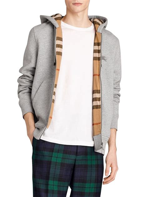 burberry zip up grey